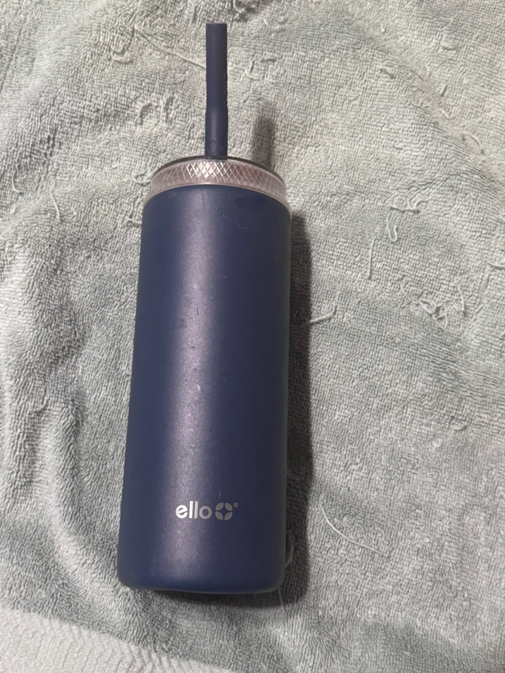 Ello Matte Navy Blue Stainless Steel Tumbler with Straw